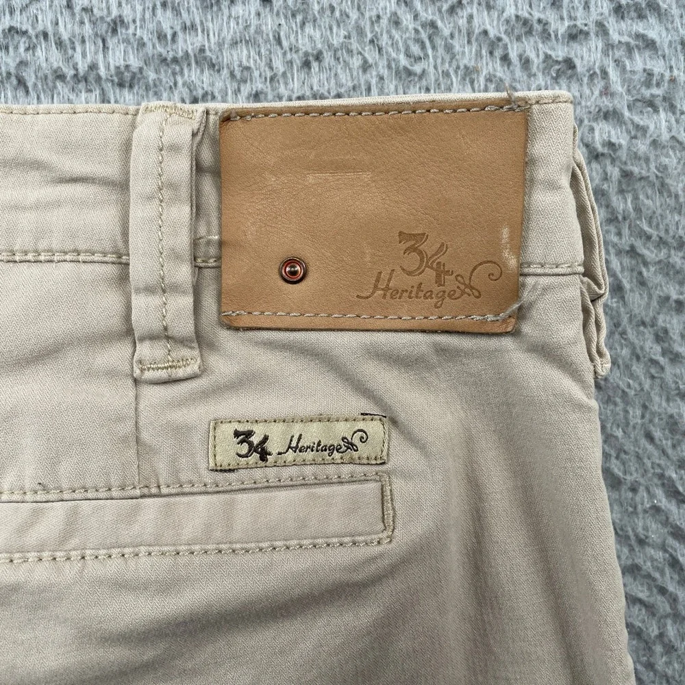 34 Heritage Chino Mens 38x34 Tan Hudson Mid-Rise Stretch Cotton Casual Pants - Picture 10 of 11